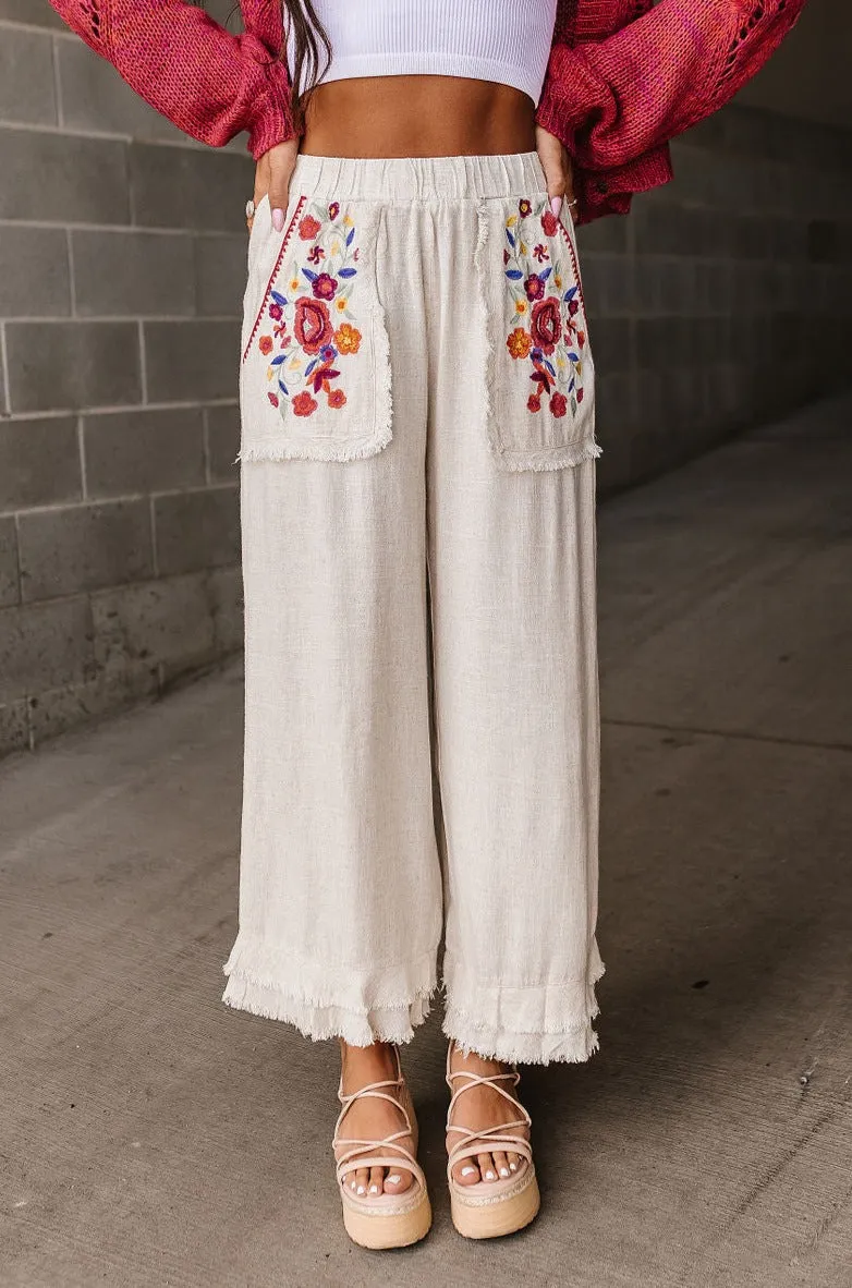 Andrea Embroidered Pants