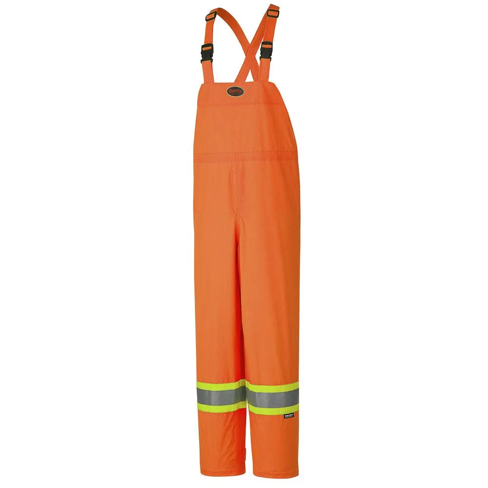 Bib Pants - Pioneer Hi-Viz 150D Lightweight Waterproof Safety Bib Pant, Orange, 5595