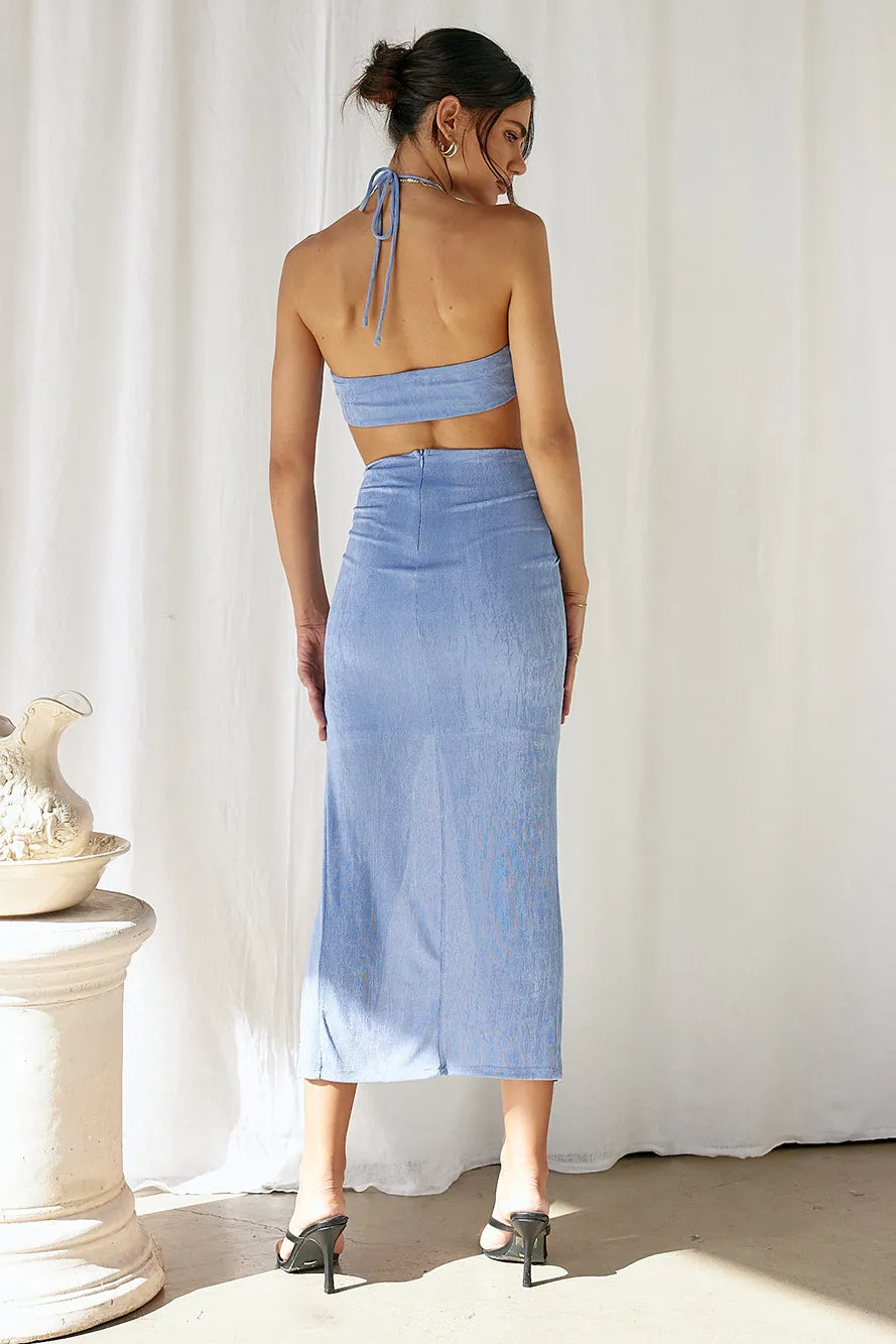 Bring The Light Maxi Skirt Blue