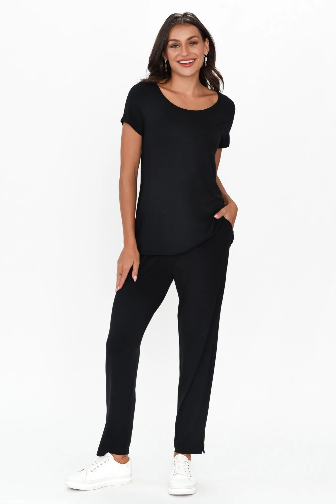 Dana Black Micro Modal Pants