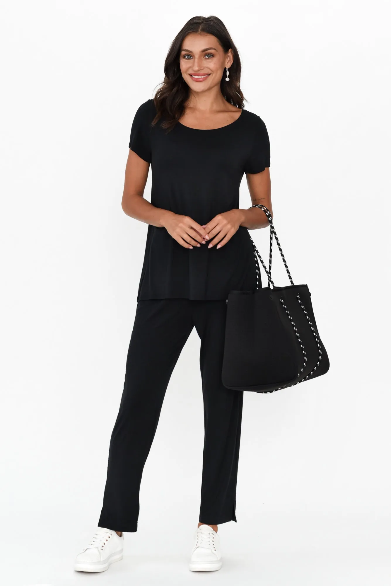 Dana Black Micro Modal Pants