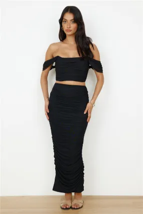 Dance Darling Maxi Skirt Black