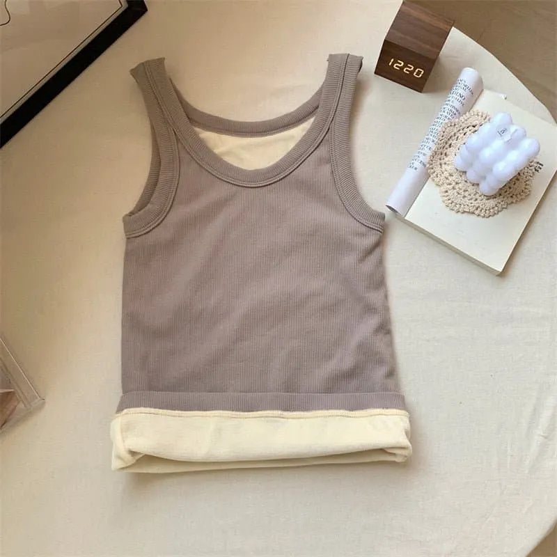 Fleece Thickened Tank Top