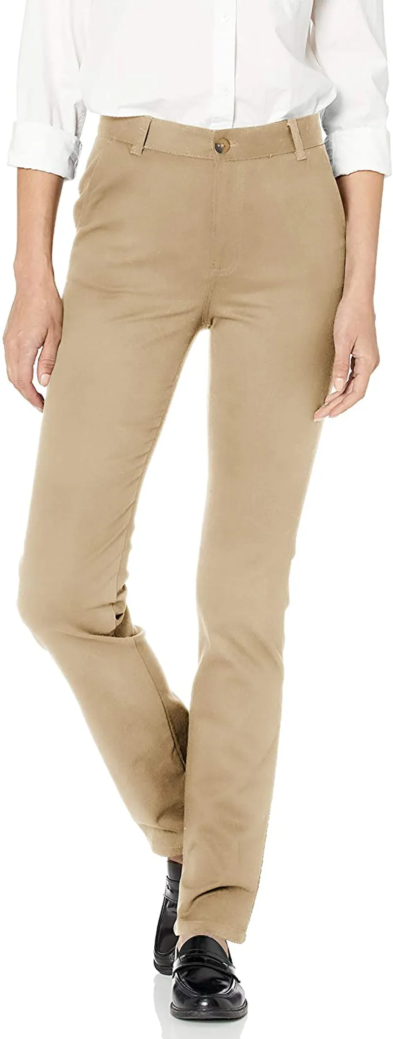 French Toast Women's Straight Leg Twill Pant