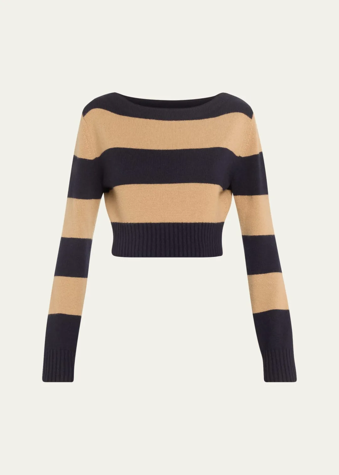 MAX MARA ANGRI STRIPED WOOL CASHMERE SWEATER