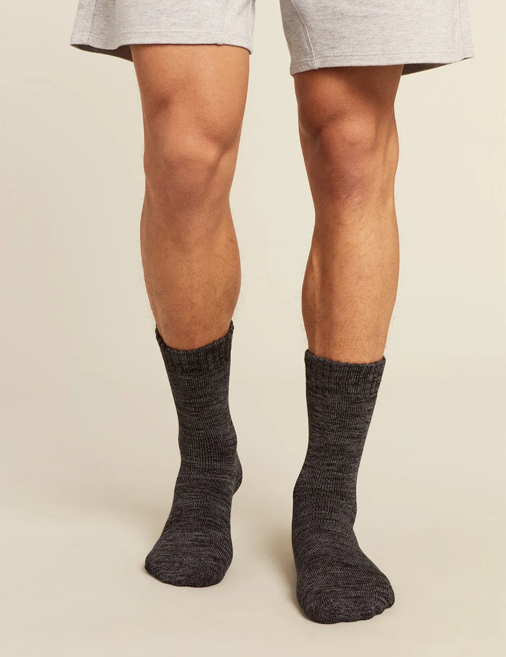 Men's Extra Thick Workboot Socks - Black/Grey Space Dye