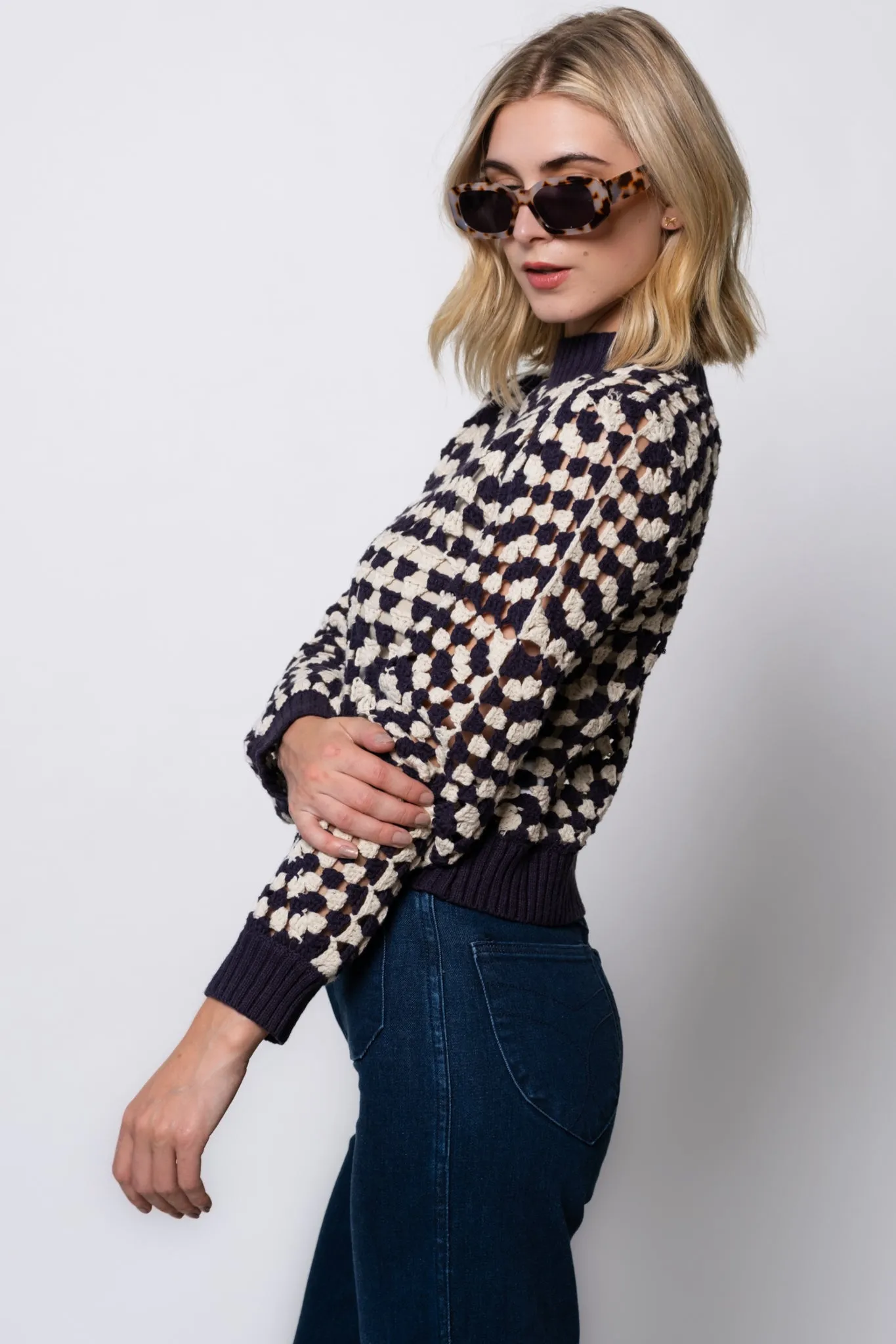 MINKPINK Meyer Crochet Jumper