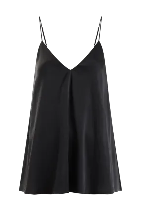 Organic Peace Silk Camisole Top | Black