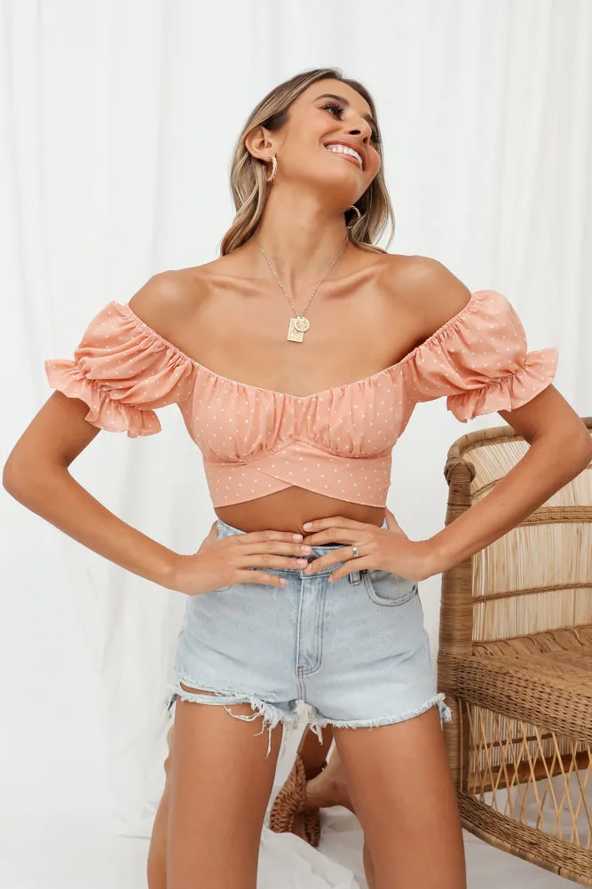 Pas De Deux Crop Top Peach