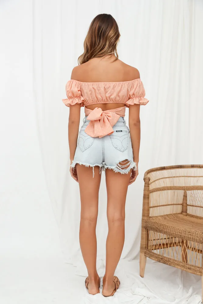 Pas De Deux Crop Top Peach