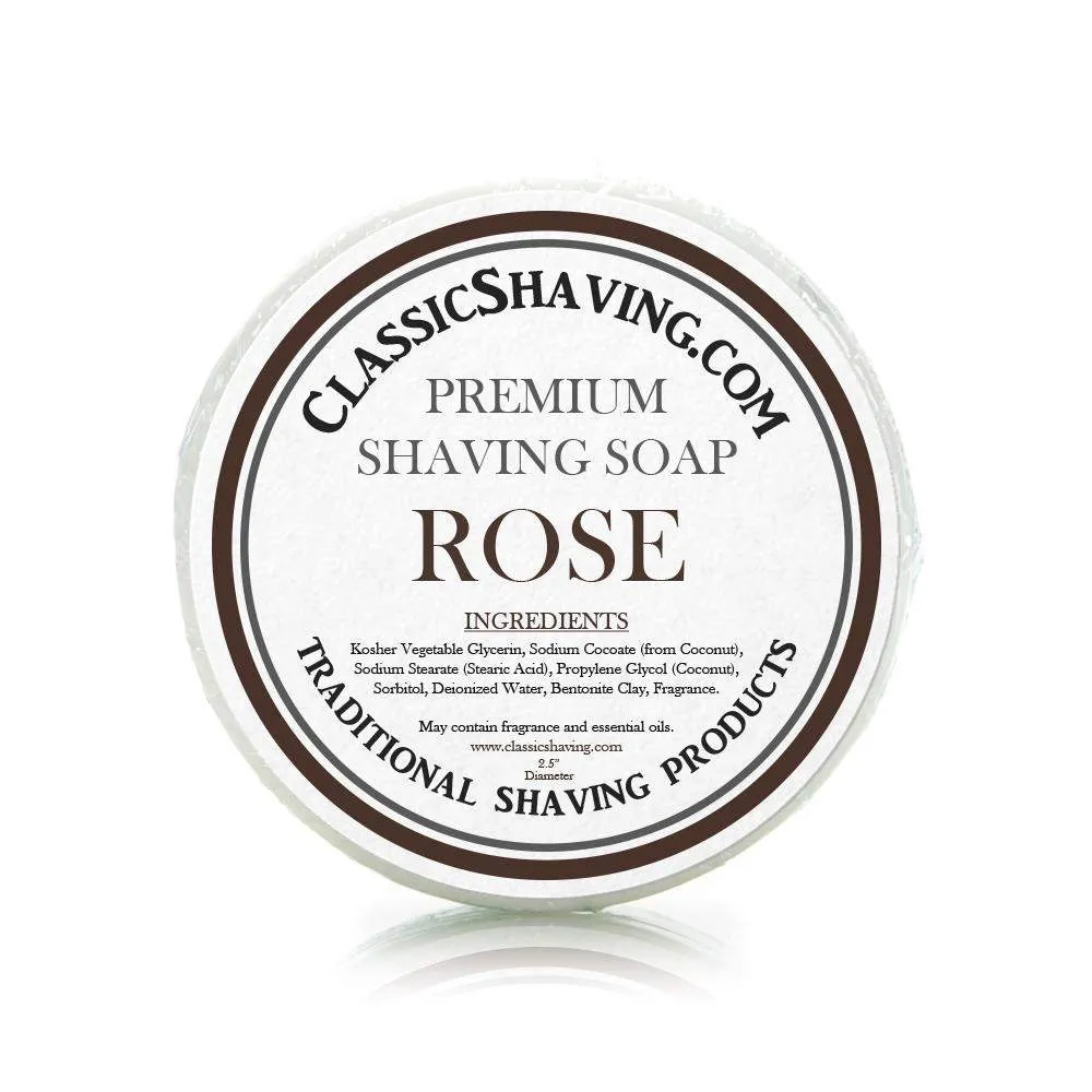 Rose Scent - Classic Shaving Mug Soap - 2.5" Regular Size