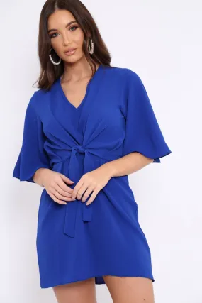 Royal Blue Bow Tie Dress - Teagan