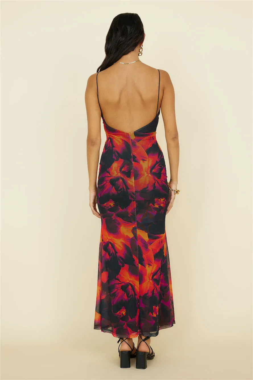 RUNAWAY THE LABEL Kapri Slip Dress Flame