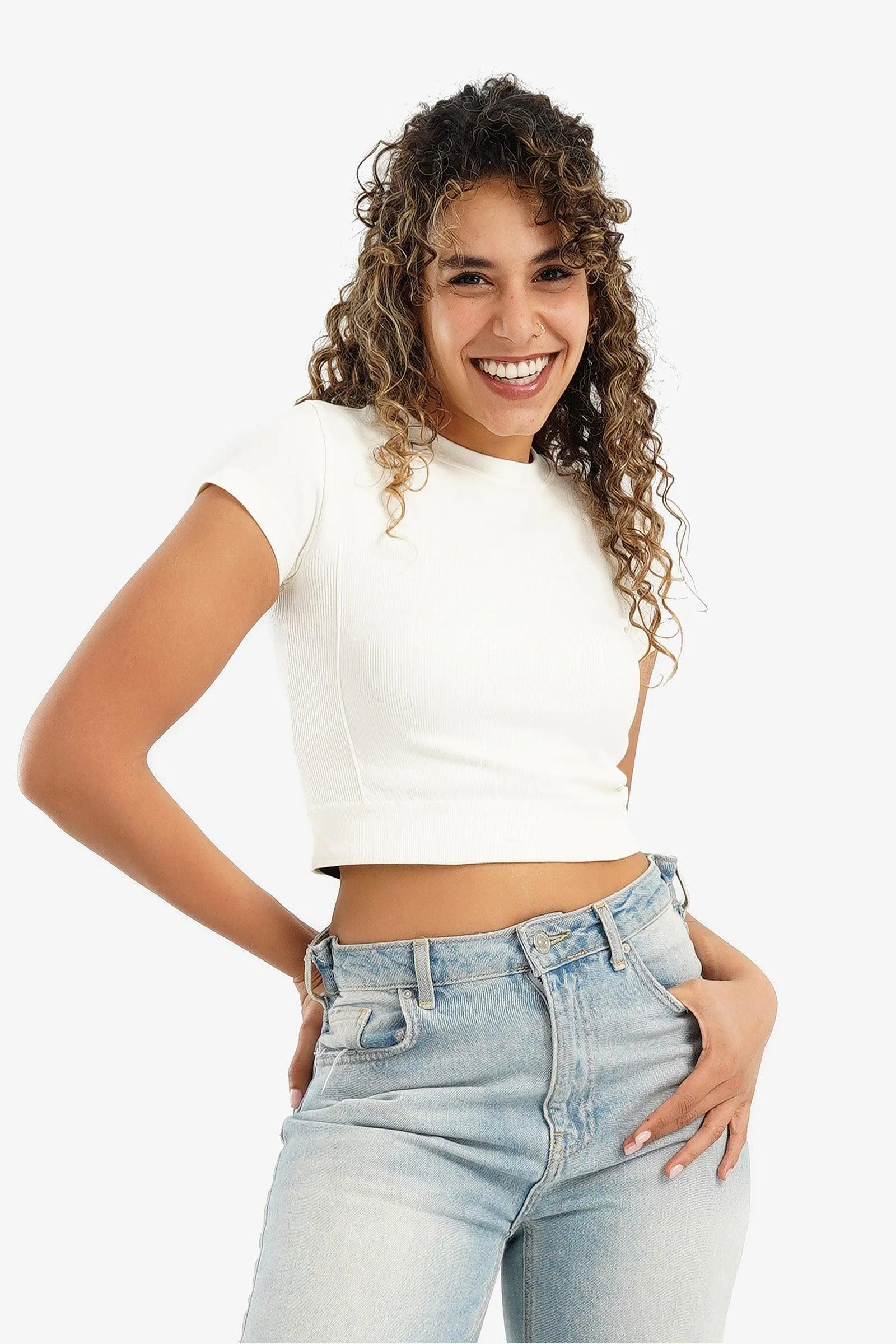 Short Sleeves Cropped Top