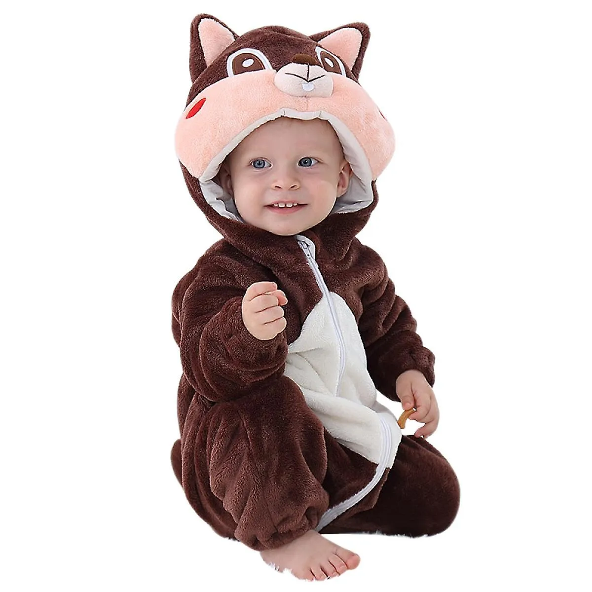 Squirrel Costume Mustard Quilted Romper Onesie Suit #12455