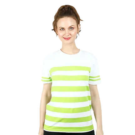 Striped Round Neck Unisex T-shirt