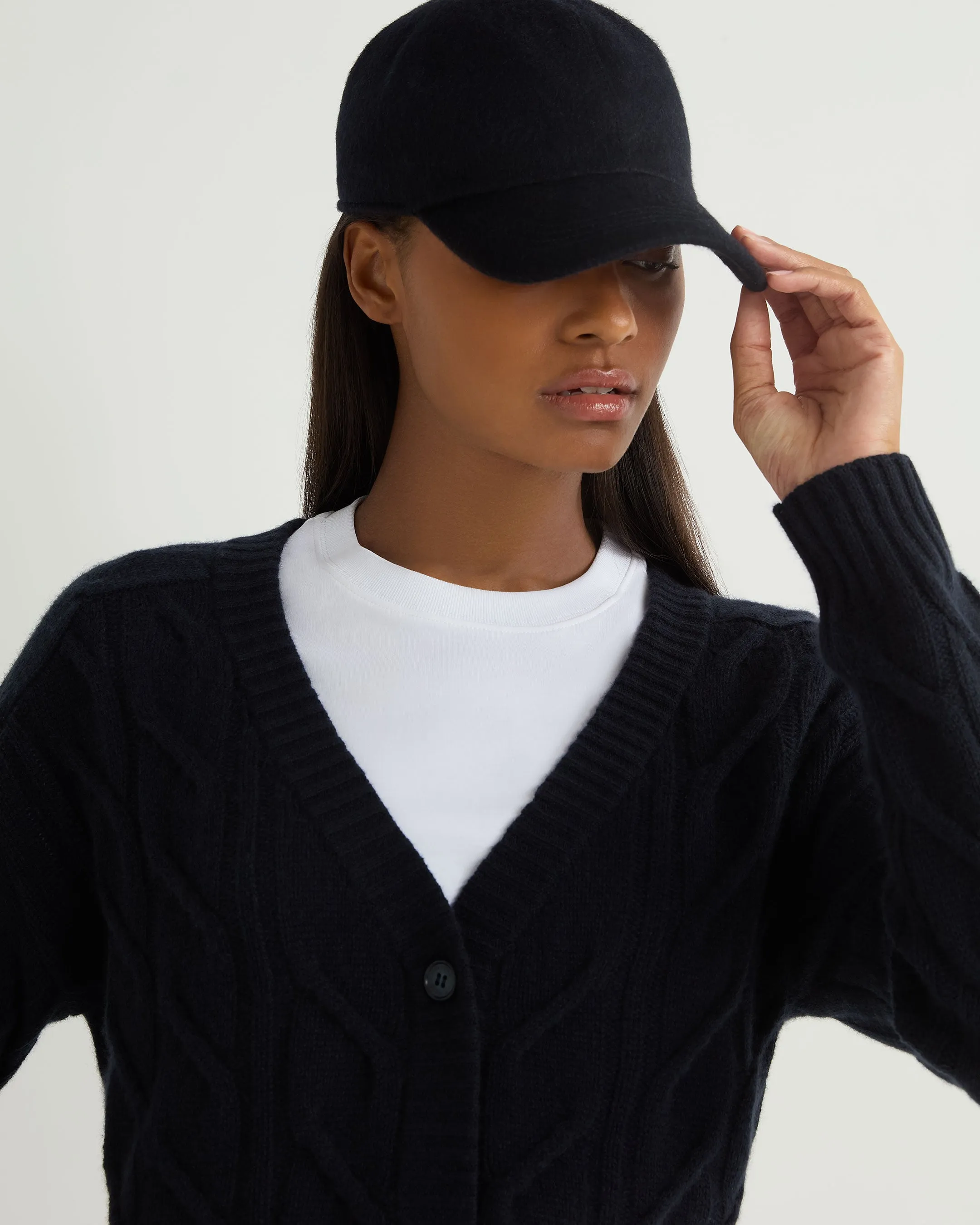 Unisex Cashmere Cap Navy Blue