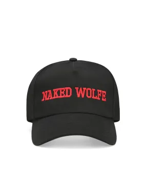 Varsity Unconstructed Cap Black/Red